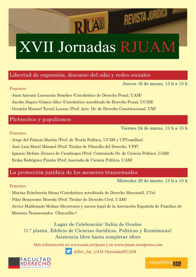 XVII Jornadas RJUAM