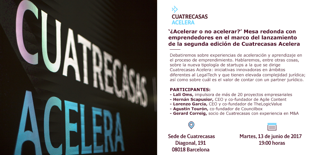 ¿Acelerar o no acelerar?: mesa redonda con emprendedores 