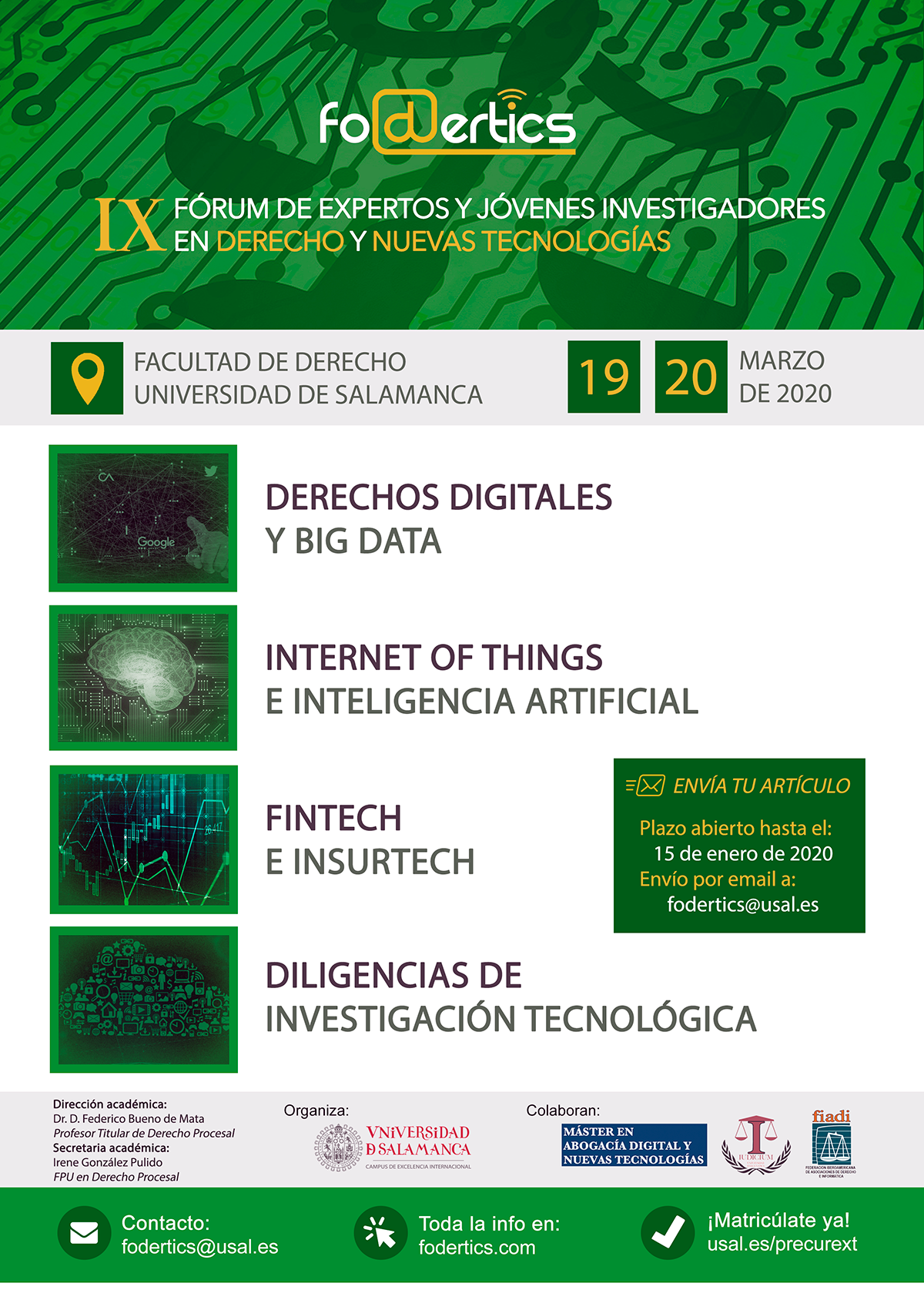 FODERTICS - IX Forum de Expertos y Jóvenes Investigadores en Derecho y Nuevas Tecnologías