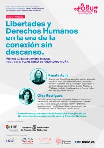 Jornada Libertades y Derechos Humanos en la era de la conexión sin descanso