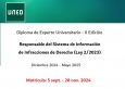 Diploma de Experto Universitario Responsable del Sistema de Información Ley 2/2023