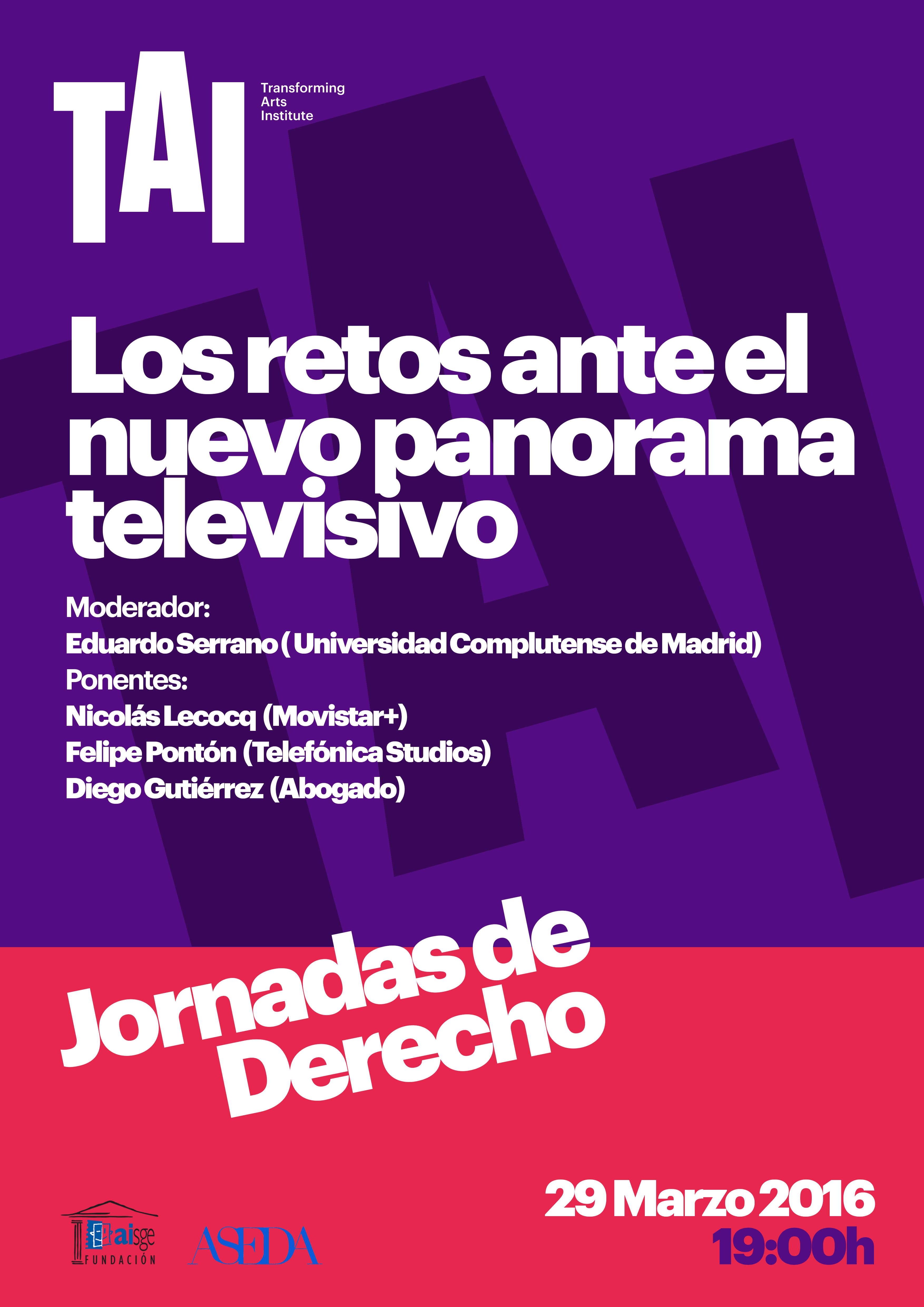 Jornadas de Derecho: Los retos ante el nuevo panorama televisivo